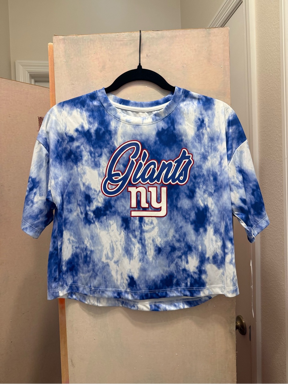 NFL Team Apparel Tie-Dye Top - White & Light Blue